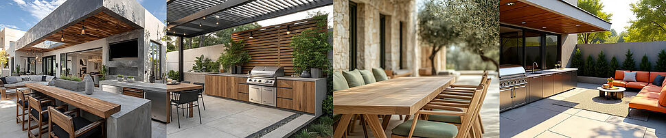 Outdoorküchen für Ihren Garten, Balkon oder Terrasse von der Möbeltischlerei woodendesign Hamburg