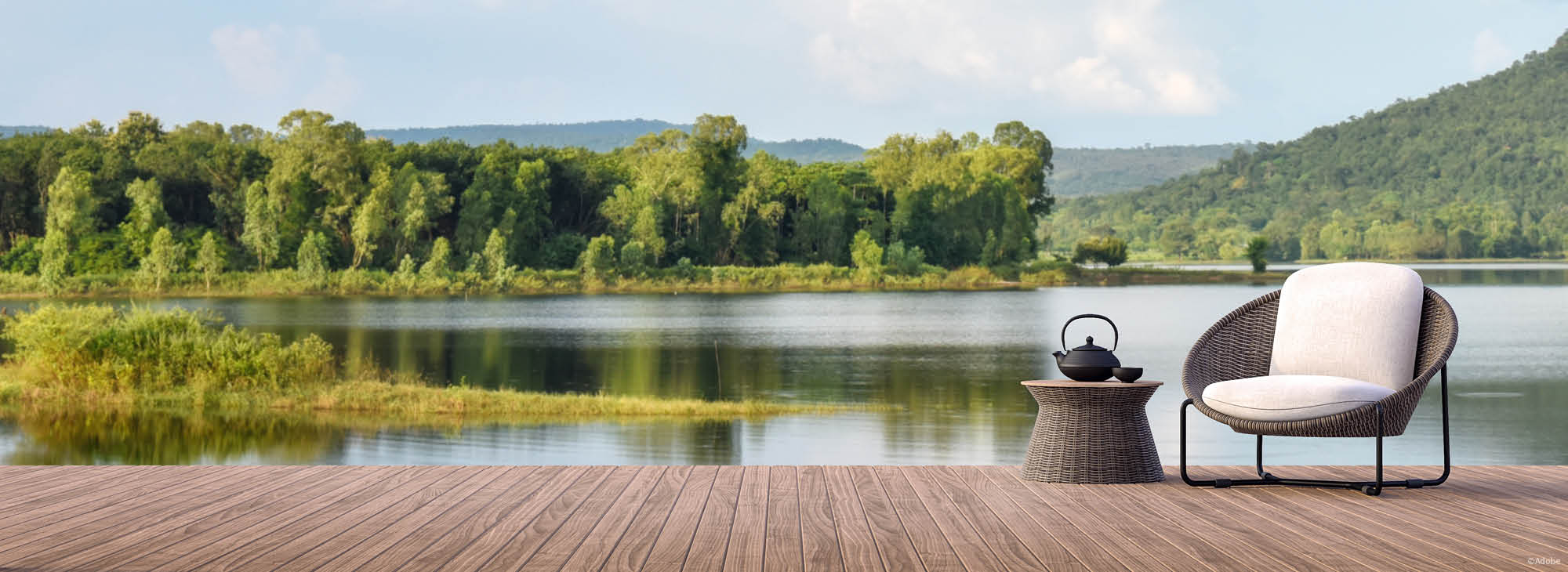 Terrasse natürlich & Terrassenmöbel aus Holz Holzmöbel am Wasser Möbeltischler Möbelmanufaktur Hamburg woodendesign