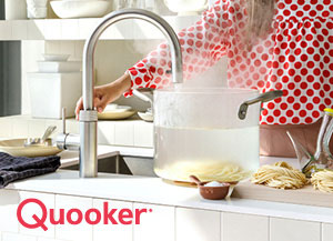 Innovativer Wasserhahn der Marke Quooker bei woodendesign
