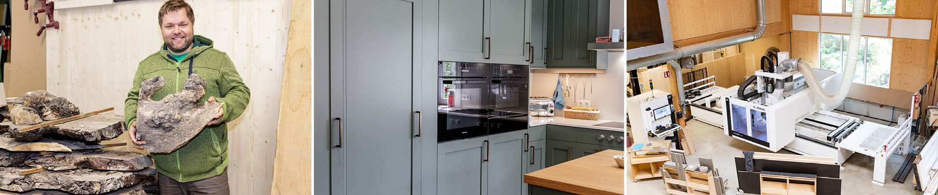 Landhausküche in Salbeigrün, Hamburg Altona | maßgefertigt von der Möbeltischlerei woodendesign – Tischlermeister Jan Korf und seine moderne Tischlerei Werkstatt