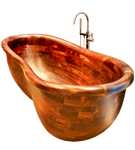 einzigartige Badewanne aus Holz | Badezimmermöbel von Ihrer Möbeltischlerei in Hamburg aus Holz für individuelle Badezimmer - Badezimmereinrichtungen - Badewanne & Waschbecken aus edlem Holz auf Wunsch und nach Maß aus Holz - woodendesign feine Möbel