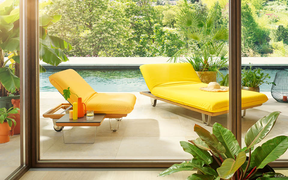 JOKA Outdoormöbel | Sonnenstuhl Sunseat Butterfly Relaxposition | Fachhändler in Hamburg | woodendesign feine Möbel